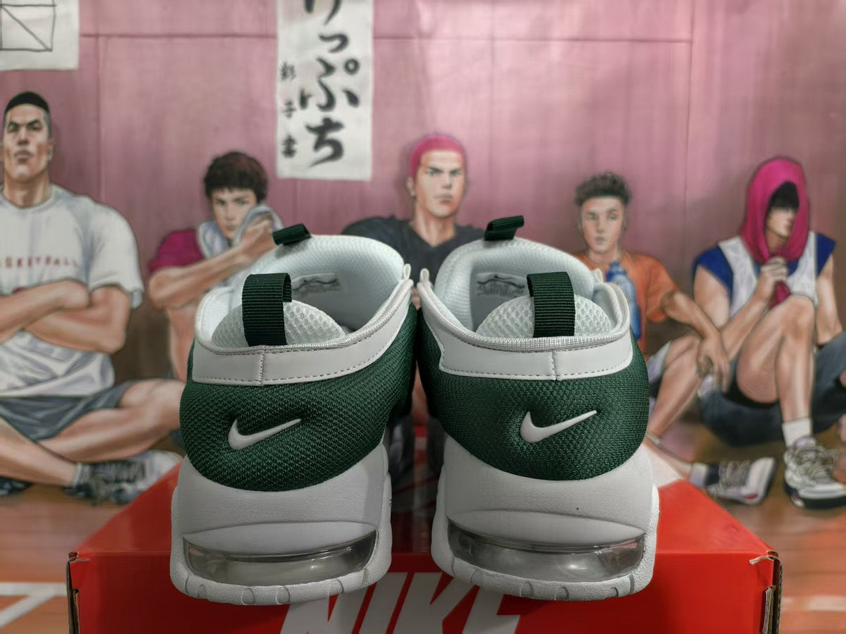 Nike White and Dark Green Sneakers
