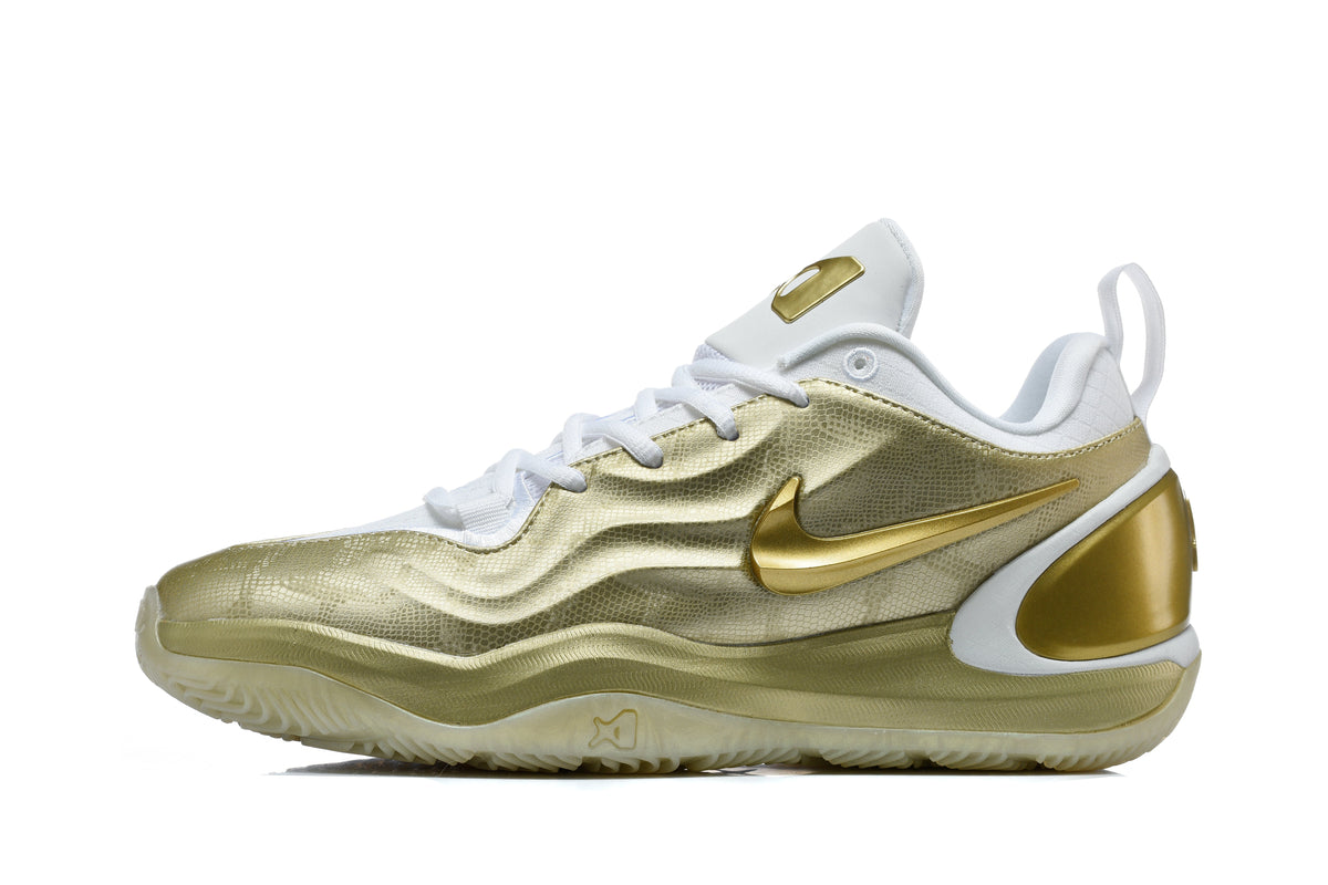 Nike 511-2 White and Gold Basketball Sneakers