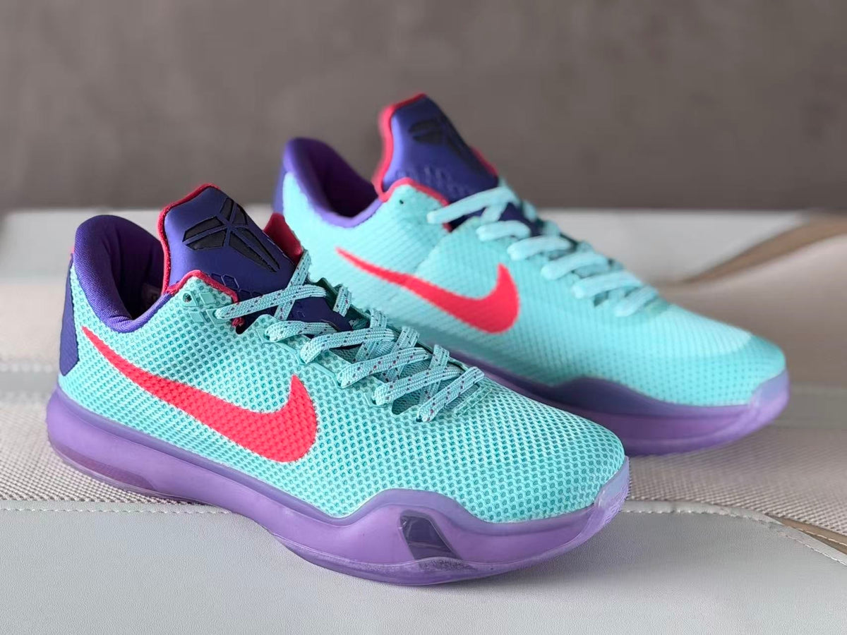 Nike Kobe 10 EYBL Basketball Sneakers Aqua Purple