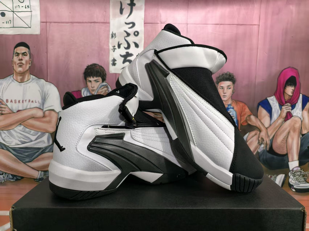 Jordan White Black High-Top Basketball Sneakers