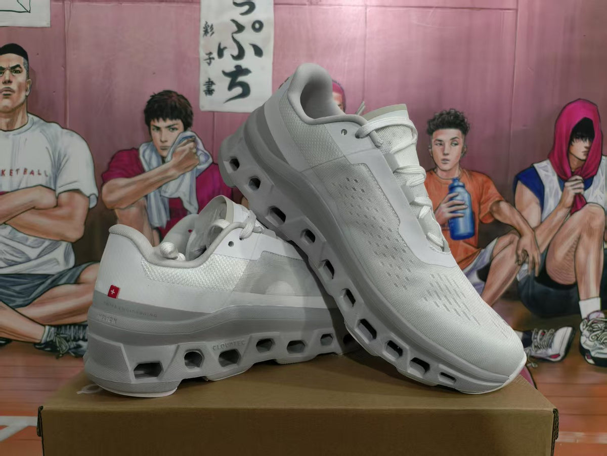 On Cloudmonster Sneakers Ice White