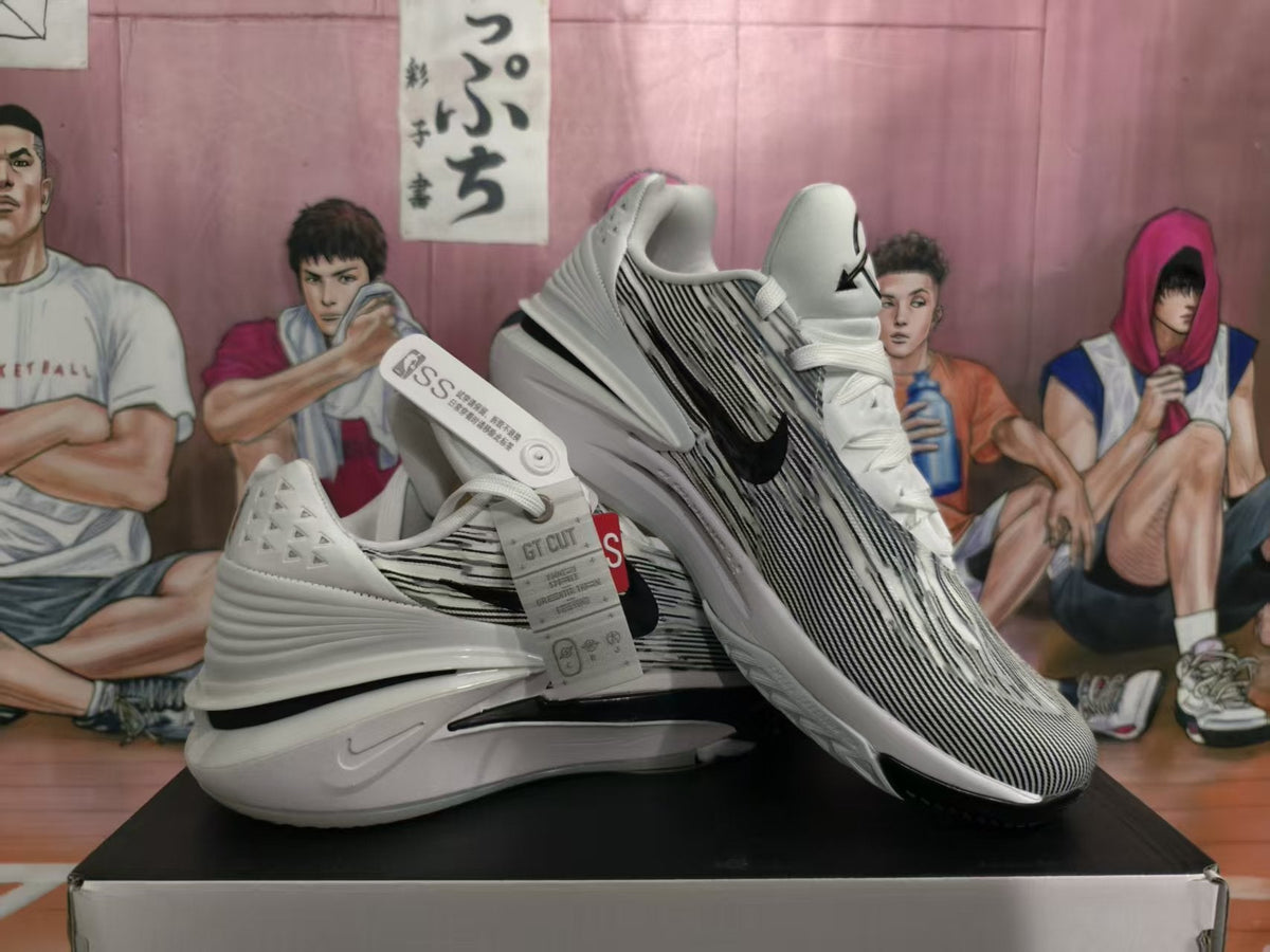 Nike GT Cut Basketball Shoes, White and Black