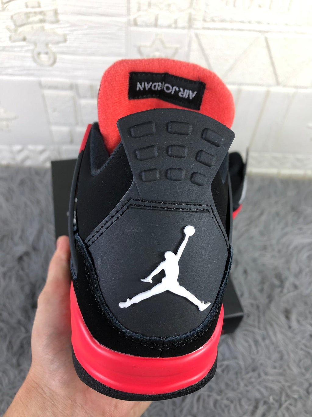 Jordan 4 Tattoo Black and Red Sneakers CT8527-016