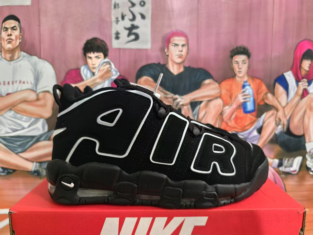 Nike Air More Uptempo Black White Basketball Sneakers