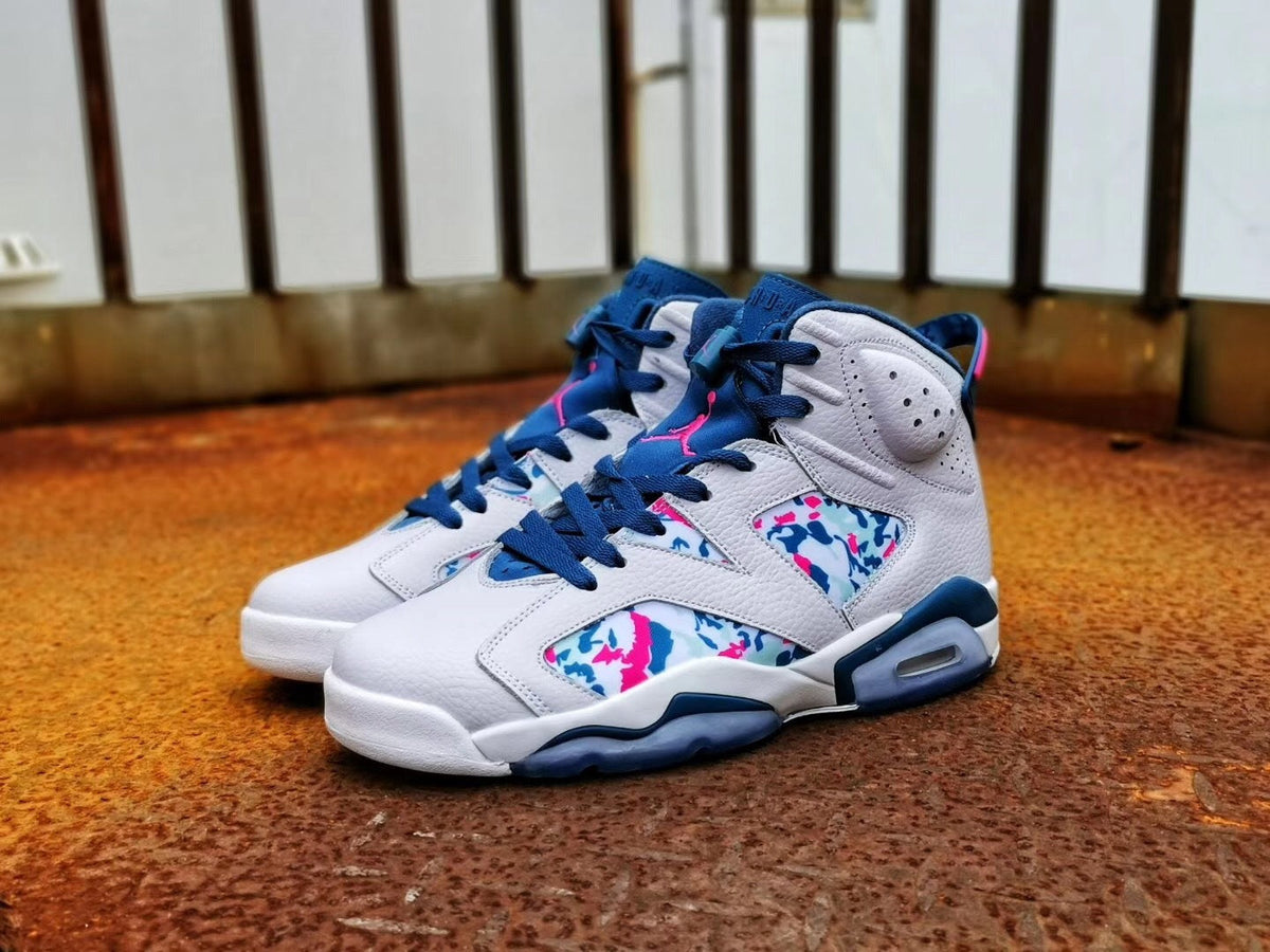 Jordan Air Jordan 6 Multicolor White Blue Pink Sneakers