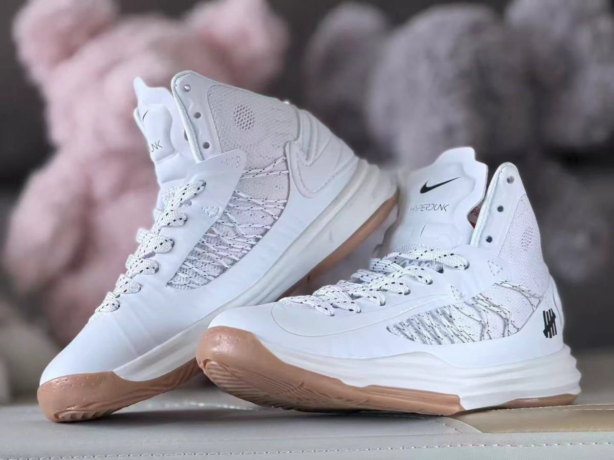 Nike HD2012 Kids Basketball Shoes, White and Gum