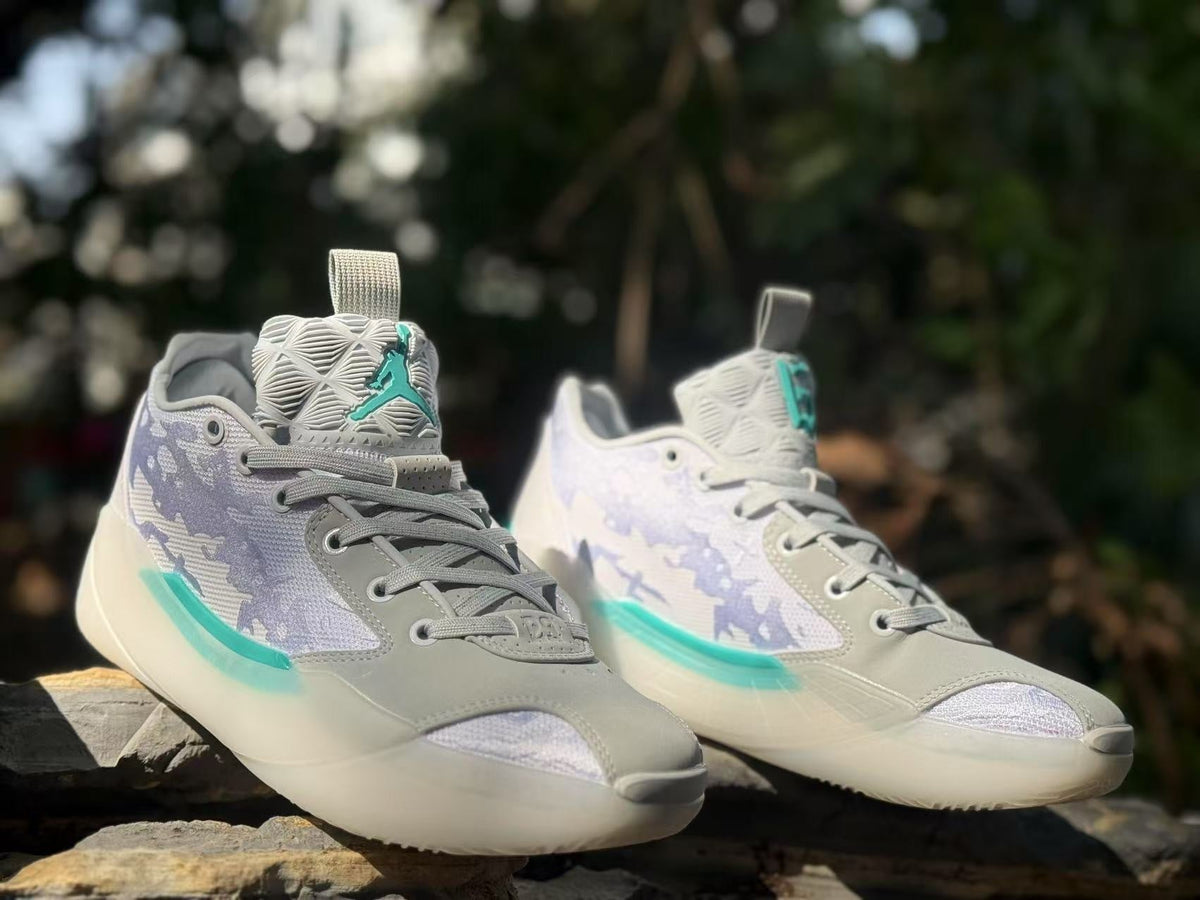 Jordan 39 Basketball Sneakers Gray Lavender Teal