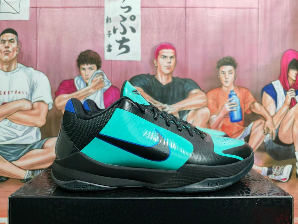 Nike Kobe 5 Basketball Shoes in Black and Teal