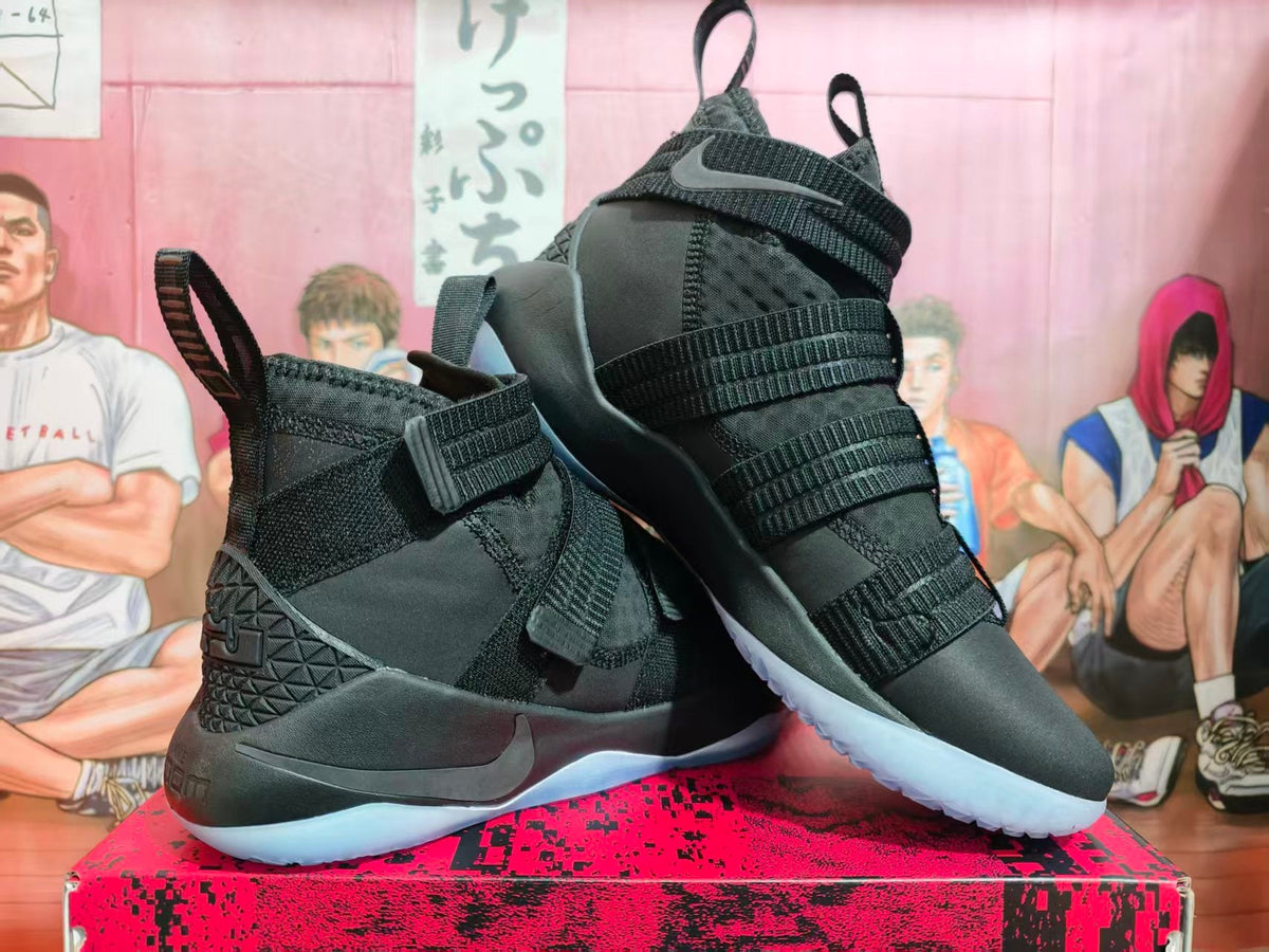 Nike LeBron Soldier 11 Black High-Top Basketball Shoes