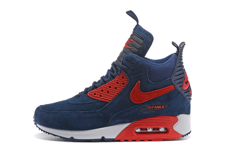 Nike Air Max 90 SneakerBoot High-Top Navy Red