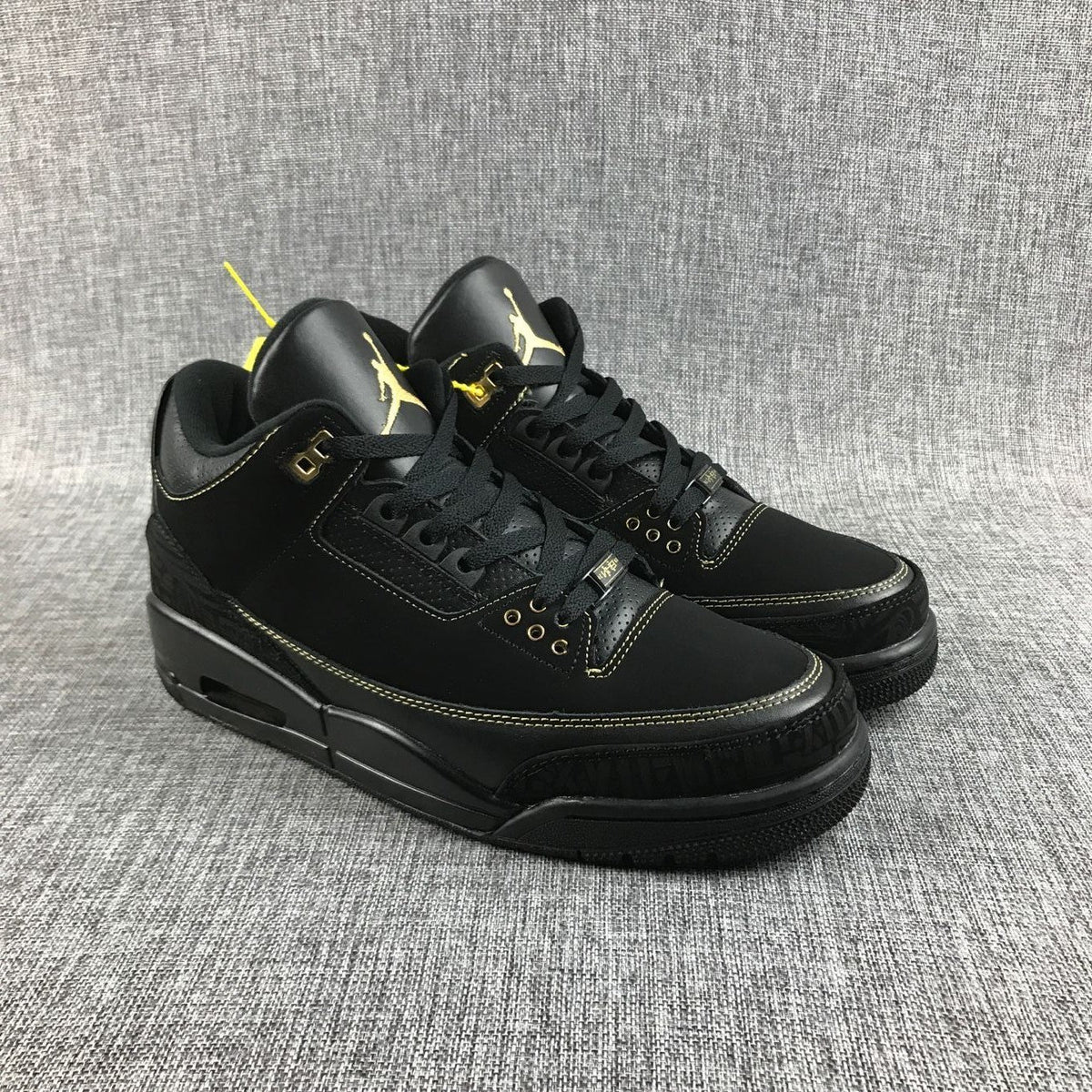Jordan Air Jordan 3 BHM Black and Metallic Gold Sneakers