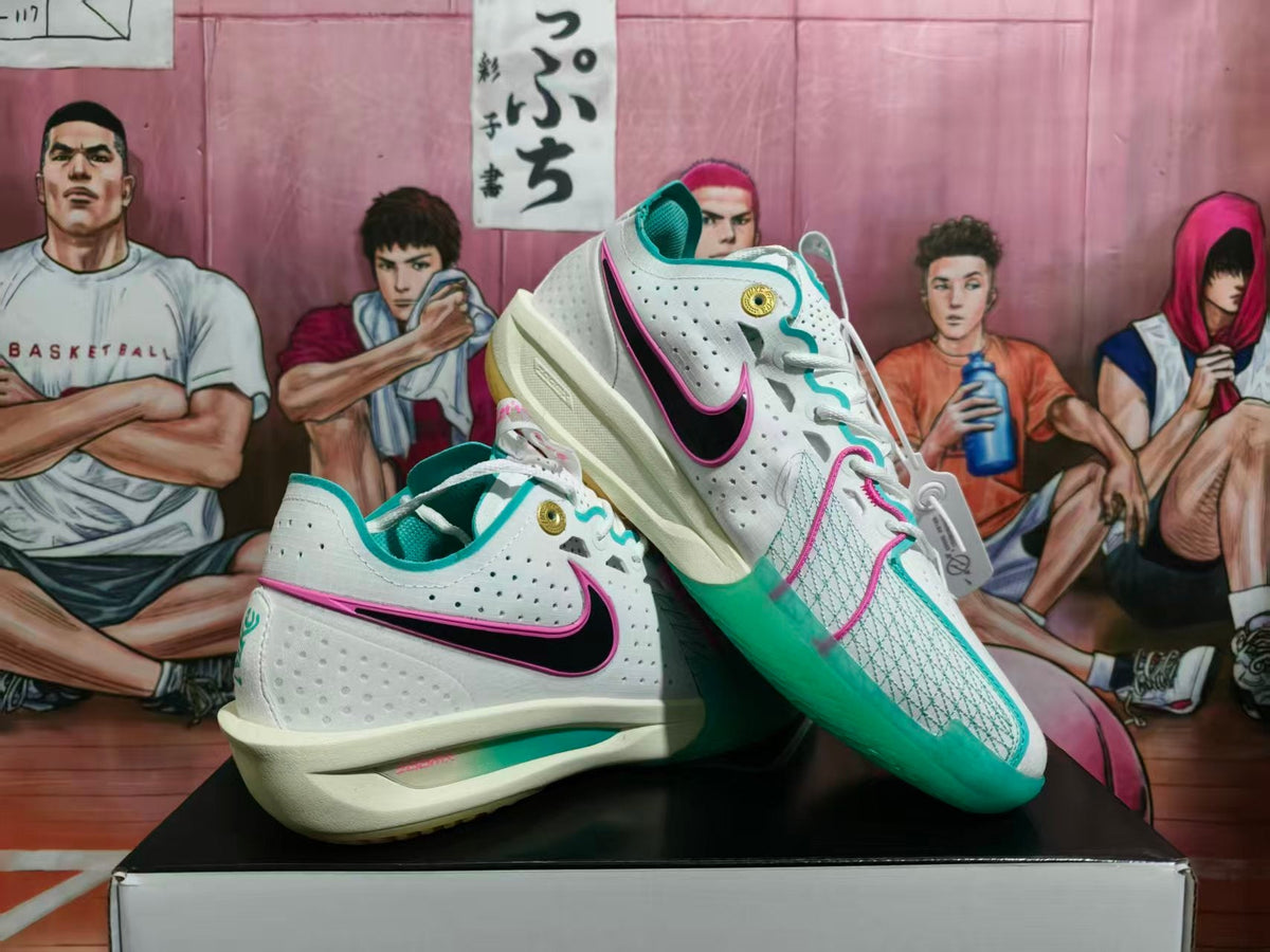 Nike South Coast White Turquoise Basketball Sneakers
