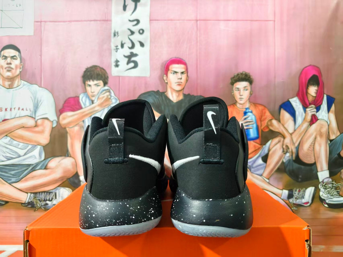 Nike Black White Speckled Basketball Shoes
