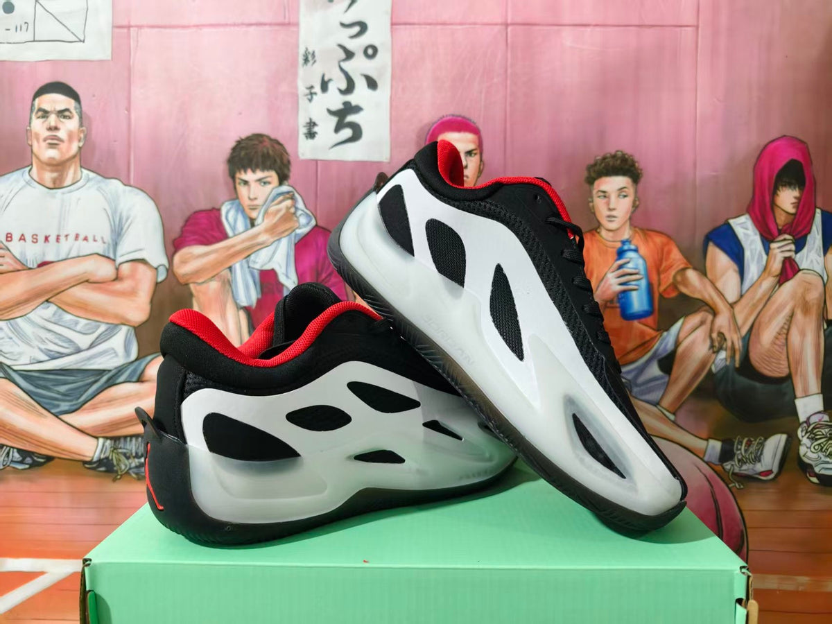 Jordan Basketball Sneakers White Black Red