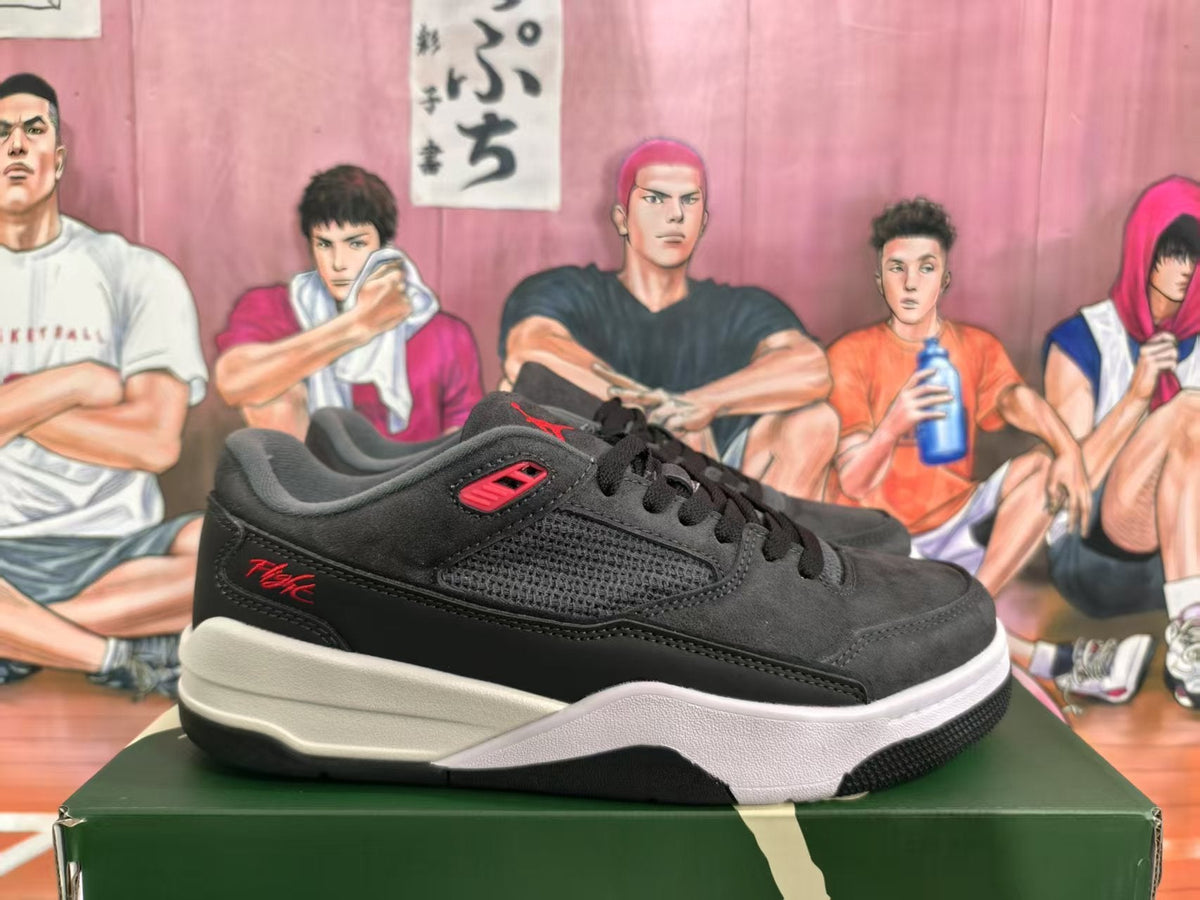 Jordan Low-Top Sneakers Black Grey Red
