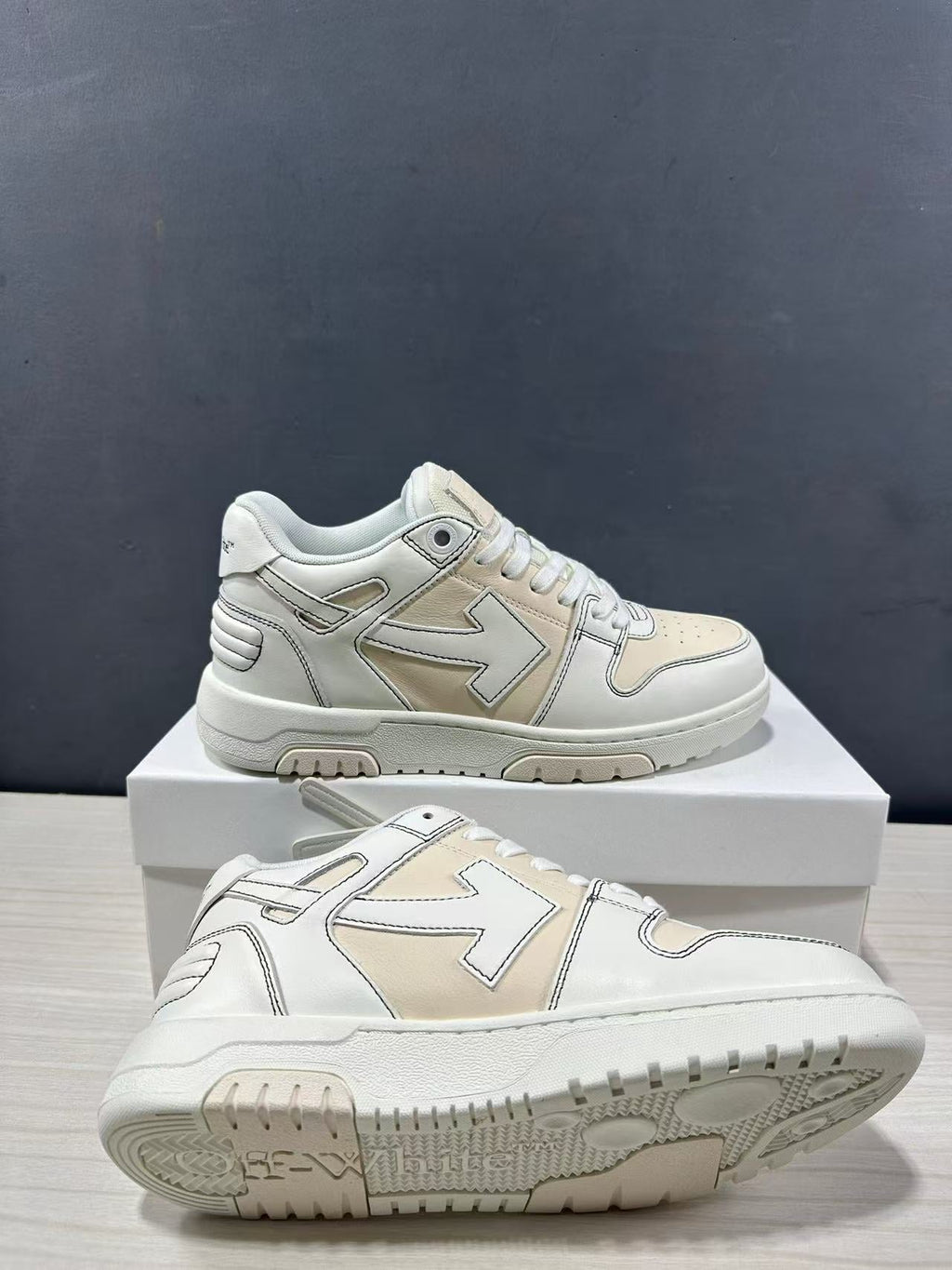 Off-White Out Of Office Low-Top Sneakers Cream White