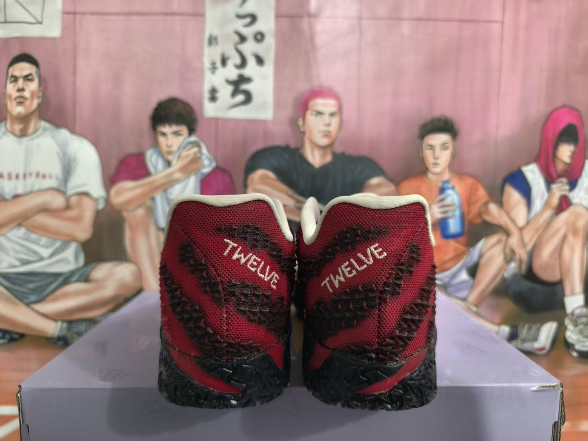 Nike Red and Black Textured Sneakers