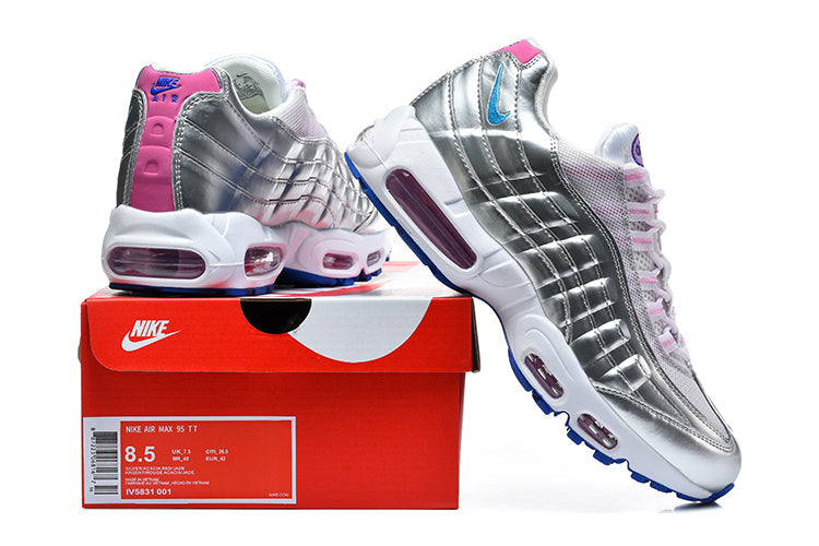Nike Air Max 95 Silver Pink Blue Sneakers