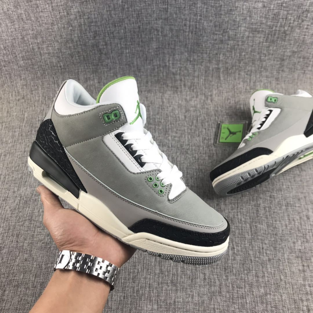 Jordan Air Jordan 3 Chlorophyll Gray Sneakers 136064-006