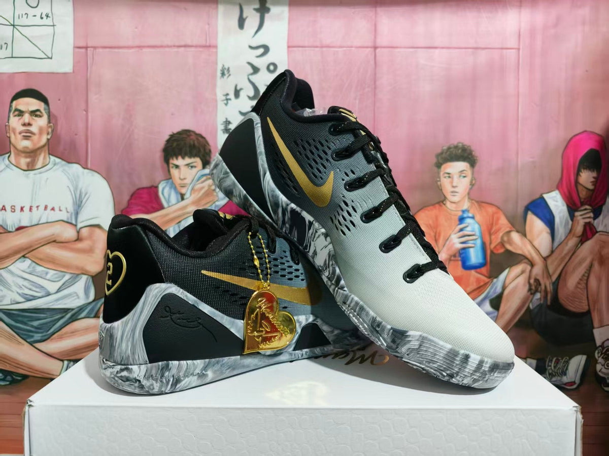 Nike GiGi Basketball Sneakers Black White Gold