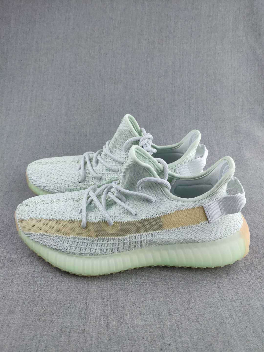 Yeezy 350 V2 Sneakers Light Green and Beige