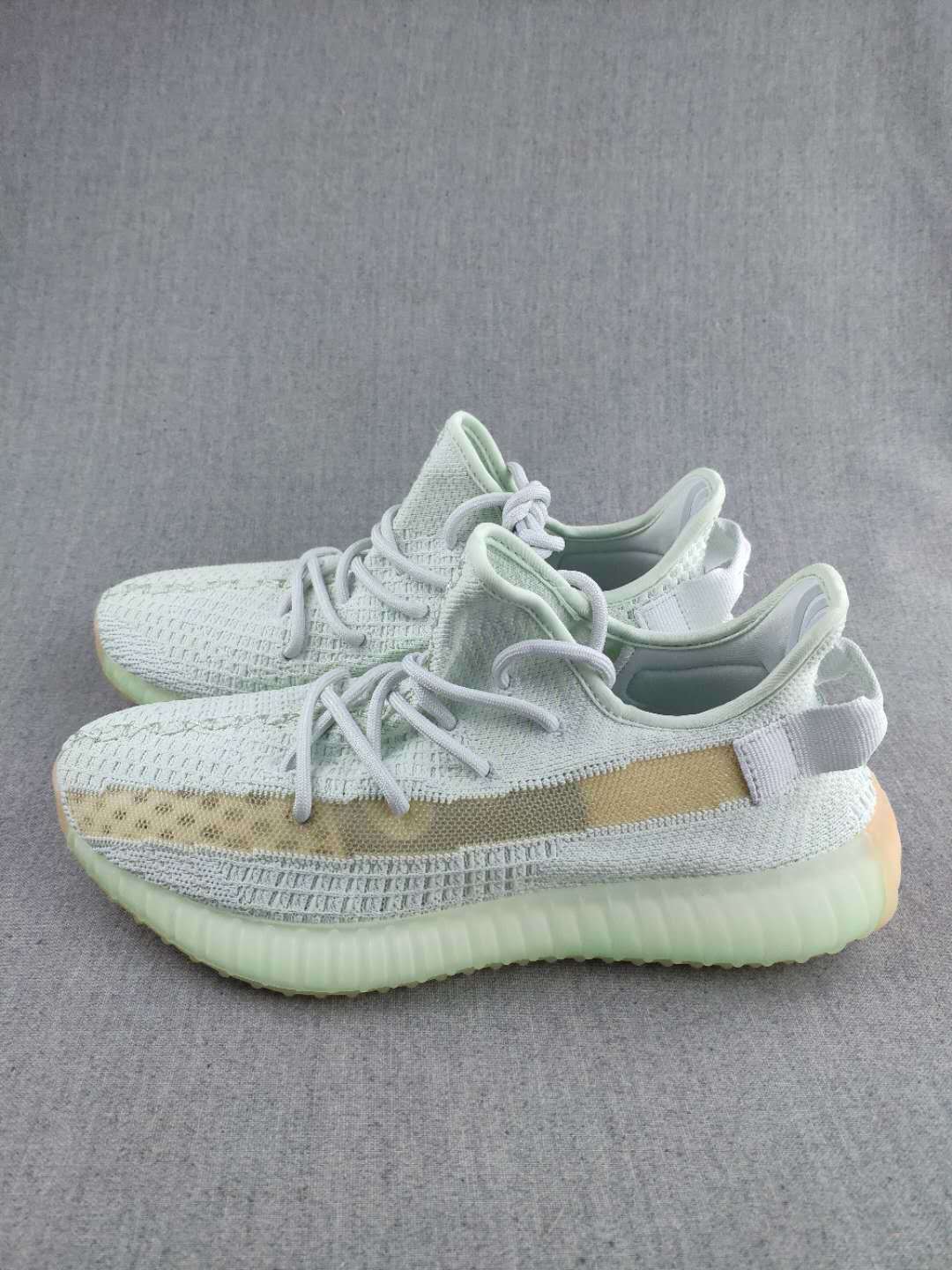 Yeezy 350 V2 Sneakers Light Green and Beige