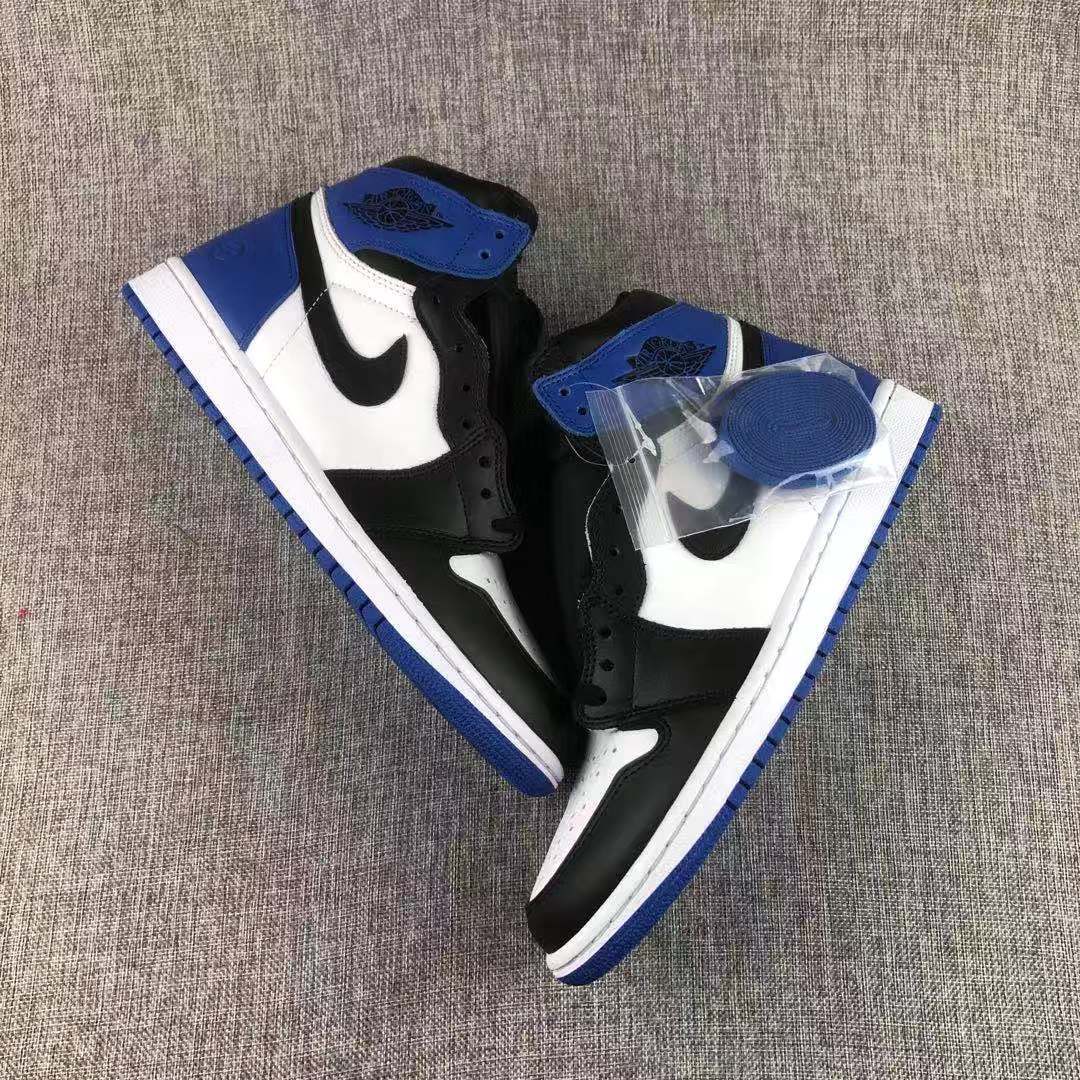 Air Jordan 1 Retro Fragment High Sneakers Black White Blue