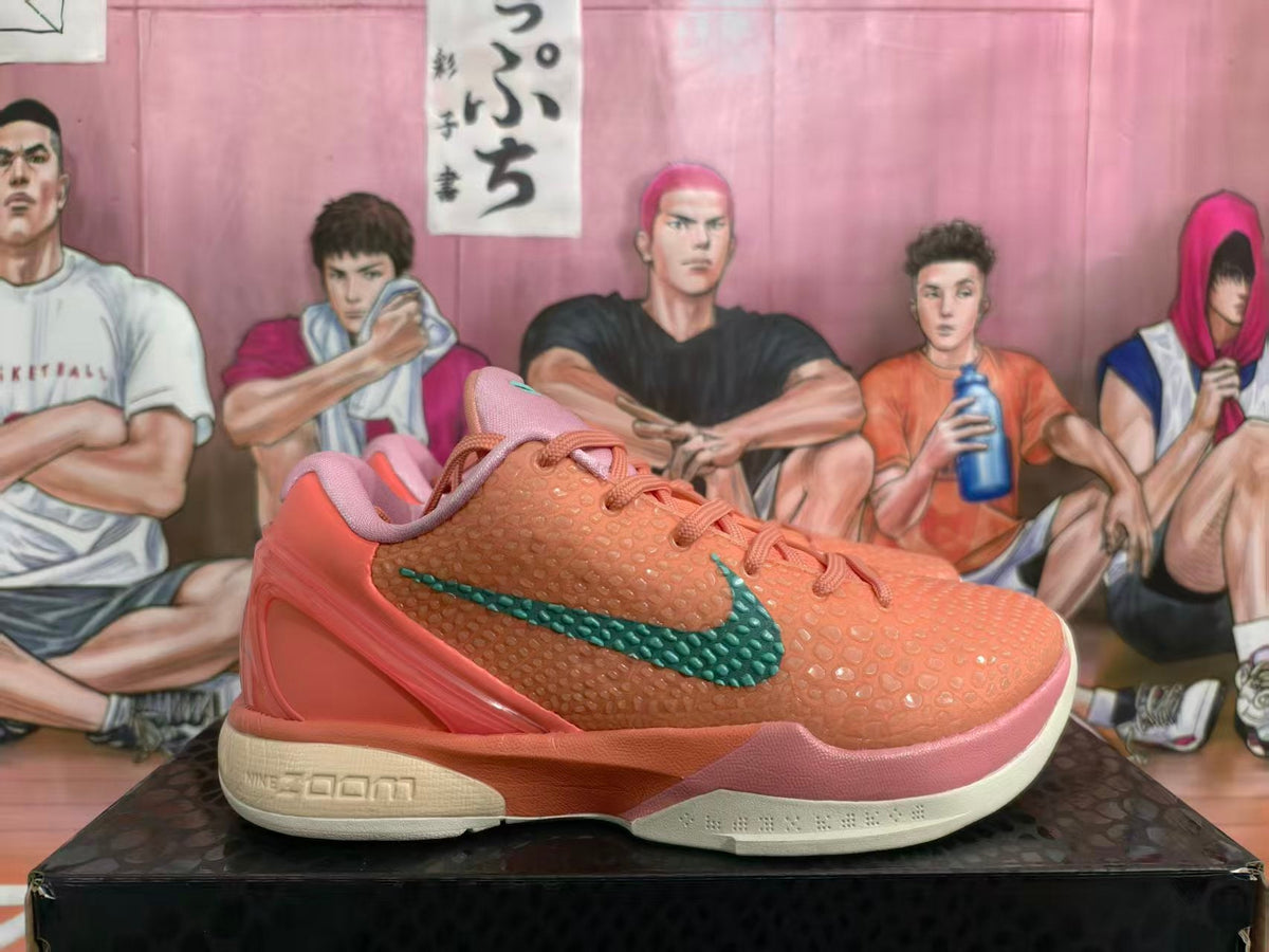 Nike Kobe 6 Basketball Shoes in Coral and Teal
