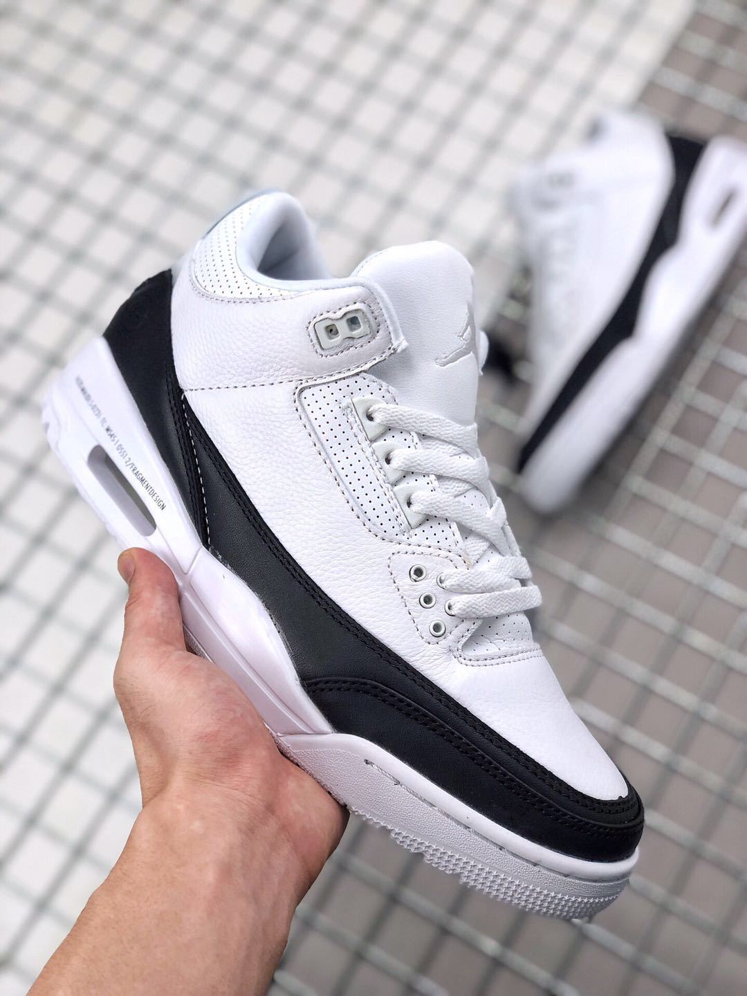 Fragment x Air Jordan 3 Sneakers White Black