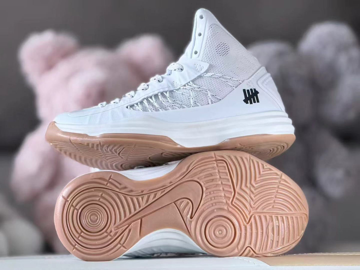 Nike HD2012 Kids Basketball Shoes, White and Gum
