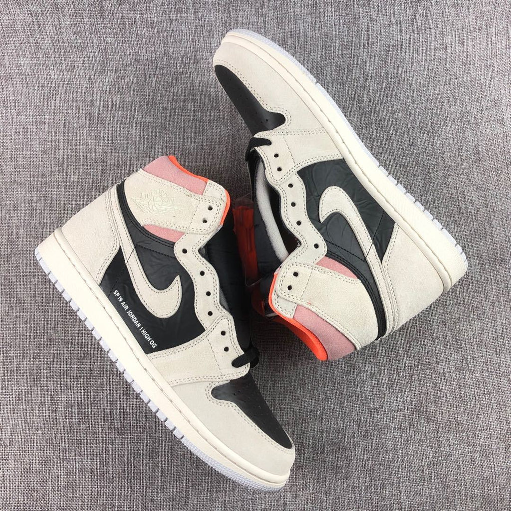 Jordan Air Jordan 1 High OG Gray Black Pink Sneakers 555088-018