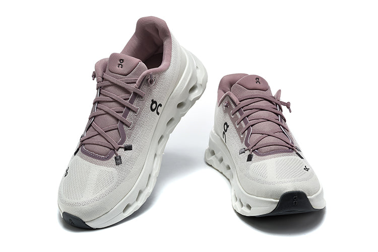 On Cloudmonster 3 Running Shoes in White and Mauve