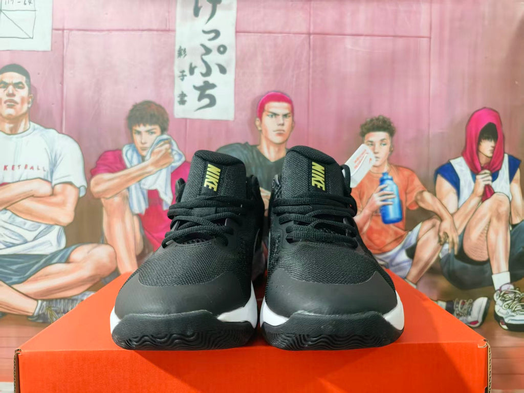 Nike Black Gold Basketball Sneakers