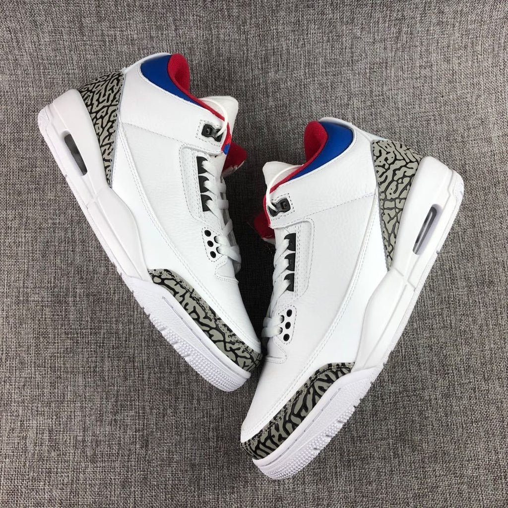 Jordan Air Jordan 3 Seoul White Blue Red AV8370-100 Sneakers