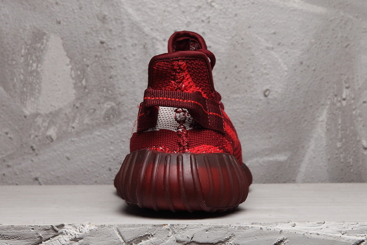 Yeezy 350 V2 Burgundy Zebra Sneakers