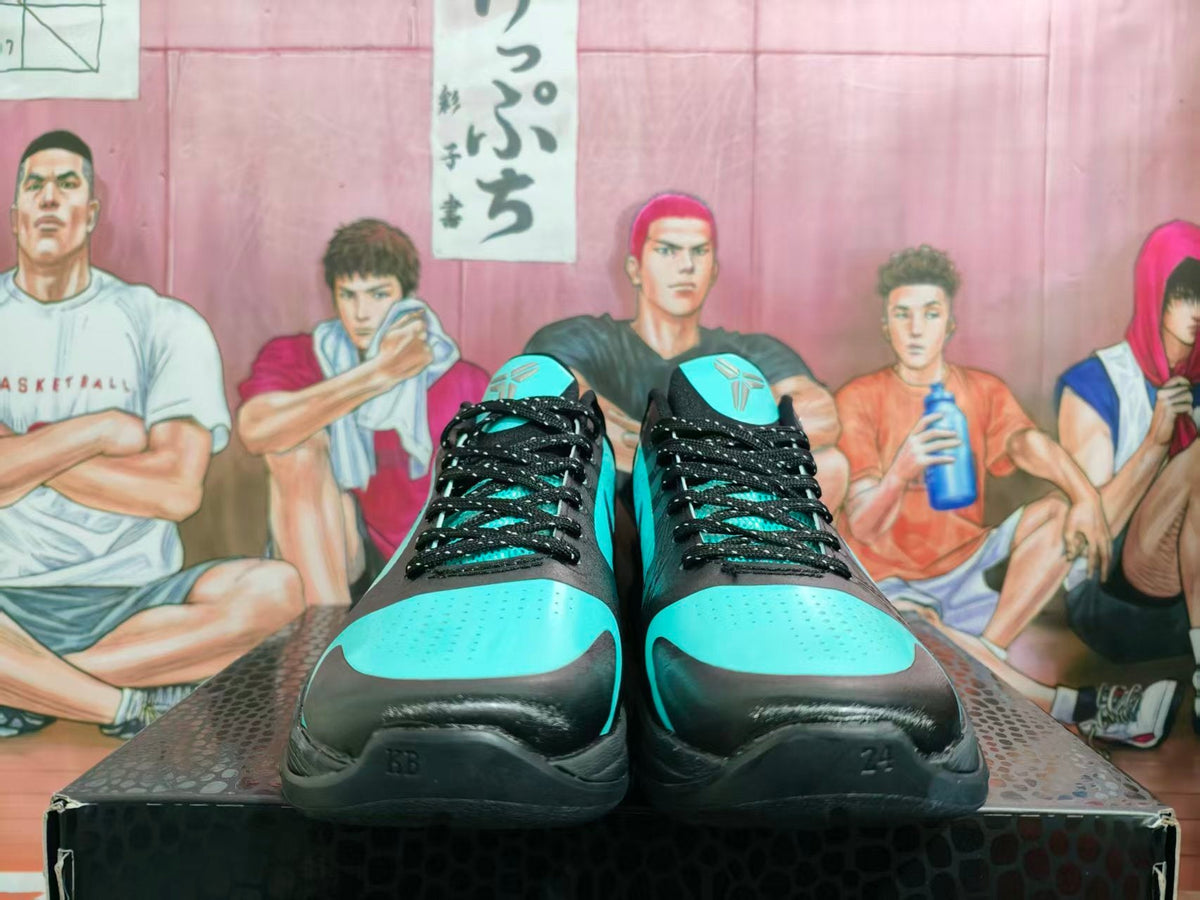 Nike Kobe 5 Basketball Sneakers Black Turquoise