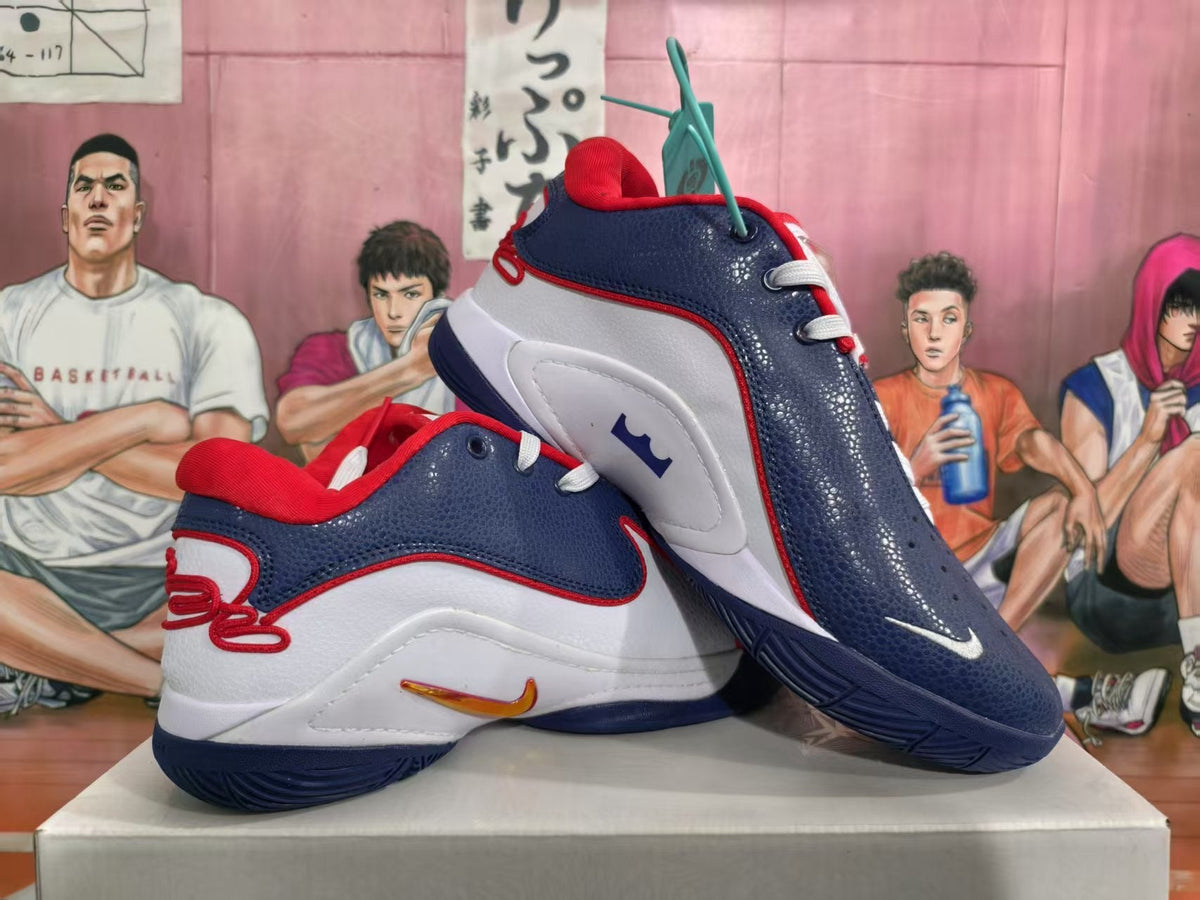 Nike Basketball Sneakers White Blue Red
