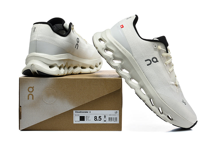 On Cloudmonster 3 White Running Sneakers