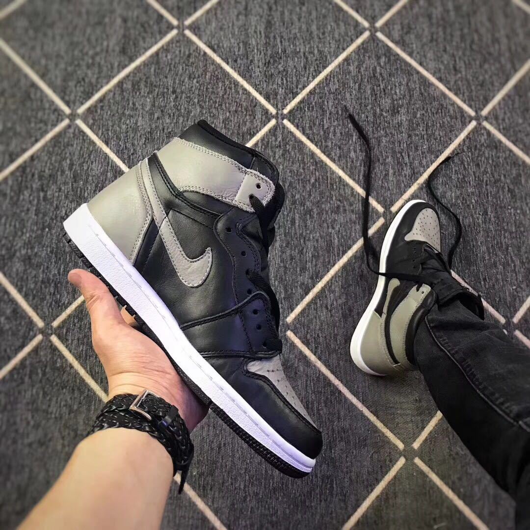 Air Jordan 1 Shadow High-Top Sneakers Black Grey