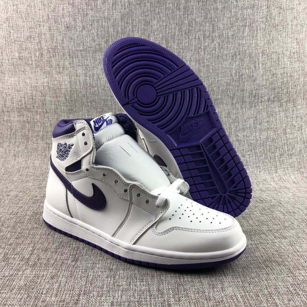 Jordan Air Jordan 1 Court Purple High-Top Sneakers White Purple CD0461-151