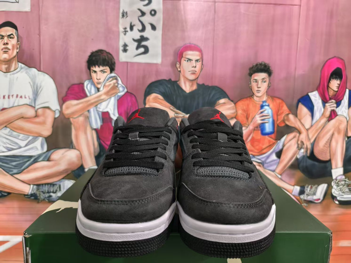 Jordan Low-Top Sneakers Black Grey Red
