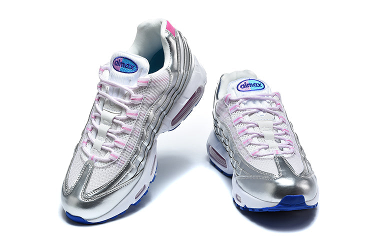 Nike Air Max 95 Silver Pink Blue Sneakers