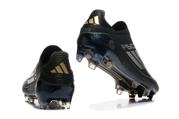 adidas F50 Laceless FG Soccer Cleats Black Gold