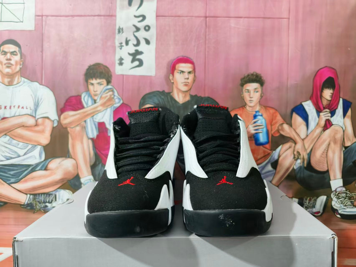 Jordan 14 White Black Basketball Sneakers