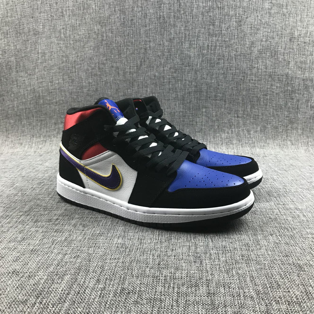Jordan 1 Mid Satin Lakers Top 3 Sneakers 852542-005