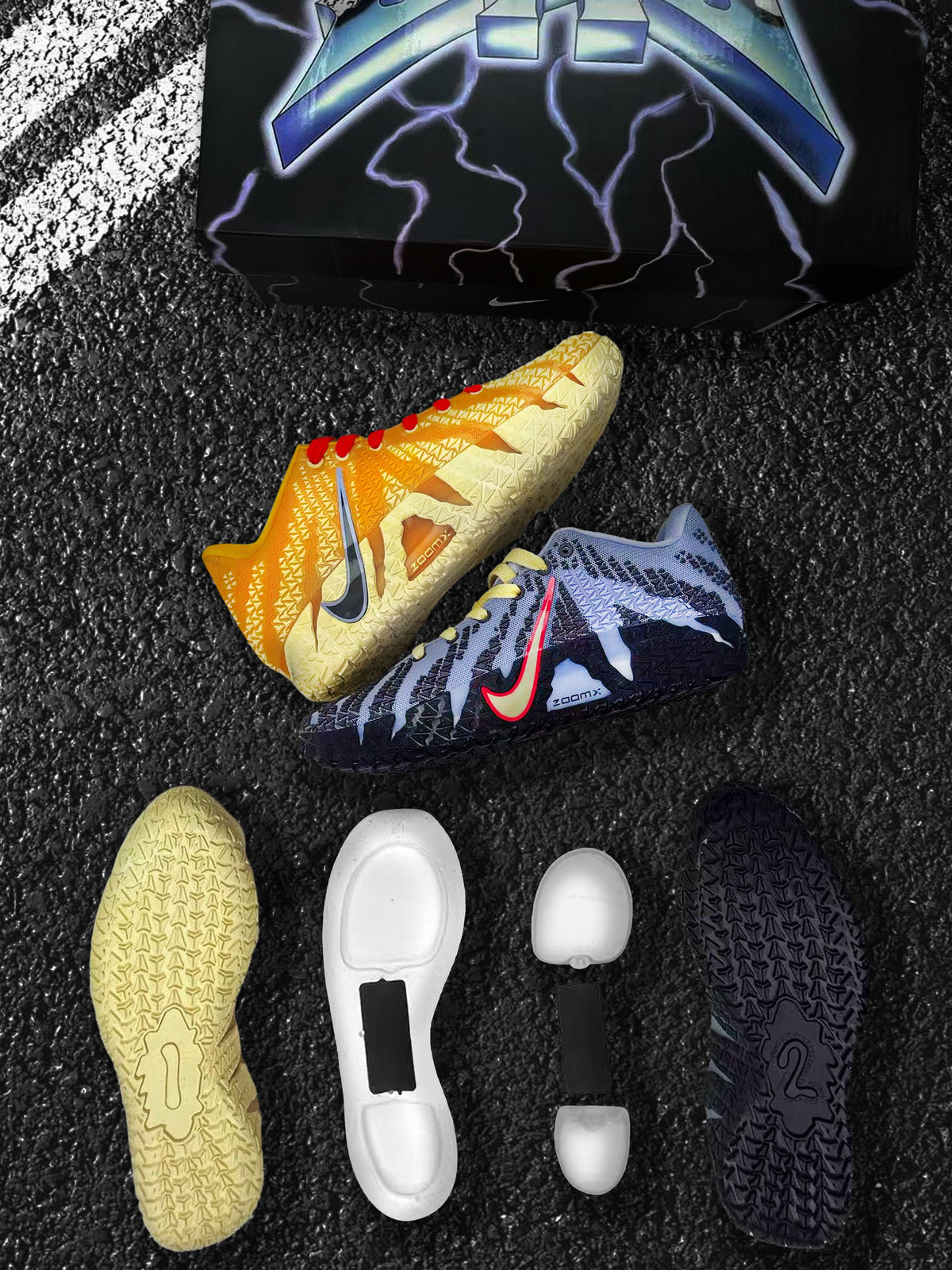 Nike HF2794-700 Basketball Sneakers Yellow Blue
