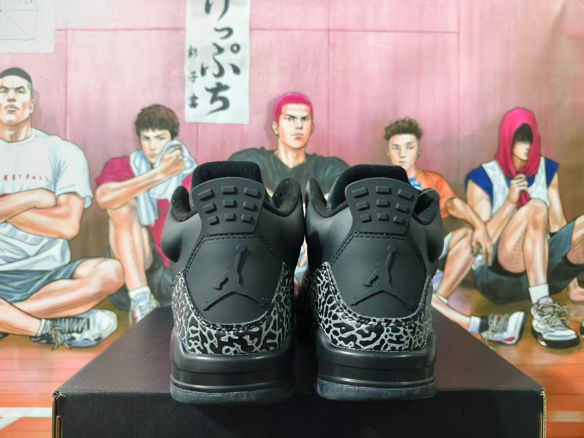 Jordan 3 Black Elephant Print Sneakers