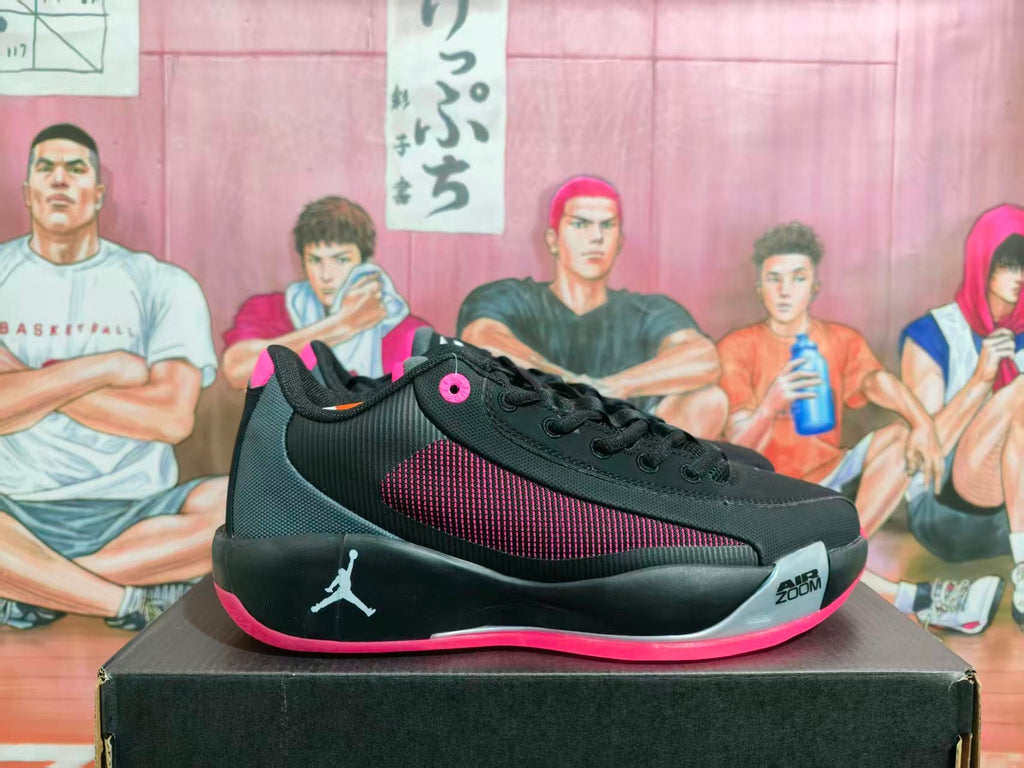 Jordan Black Grey Red Basketball Sneakers