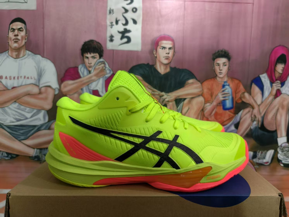 ASICS Neon Yellow Basketball Sneakers