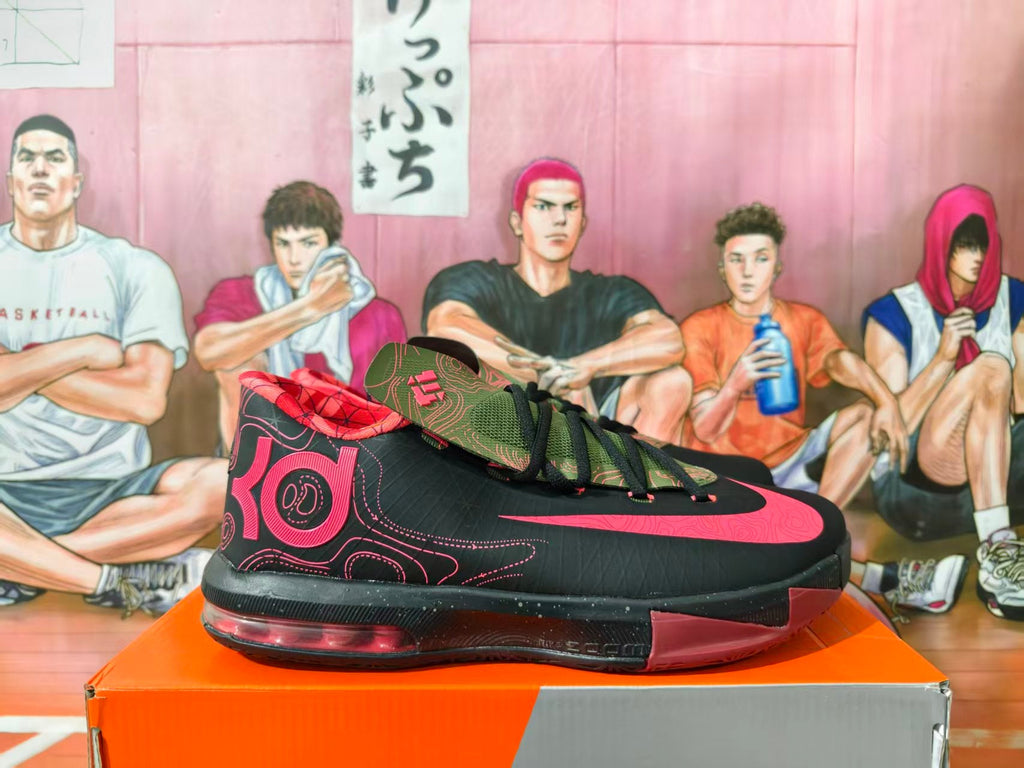 Nike KD 6 Basketball Shoes in Black and Olive